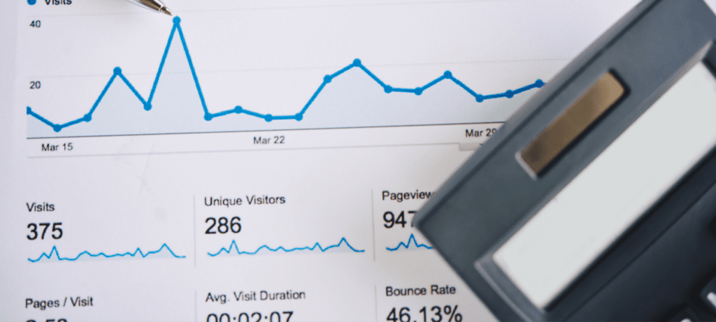 statistics showing website performance