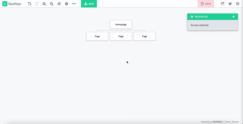 creating a sitemap with gloomaps