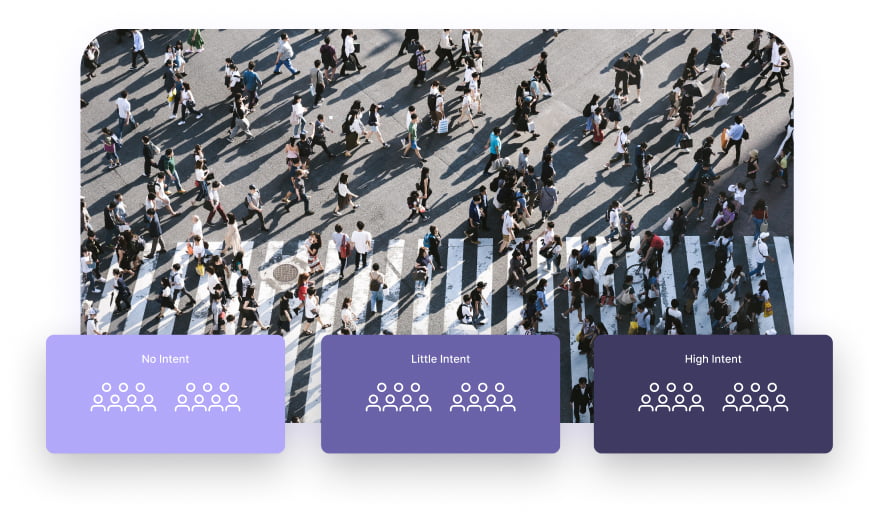 large crowd divided by intent displaying tam identification