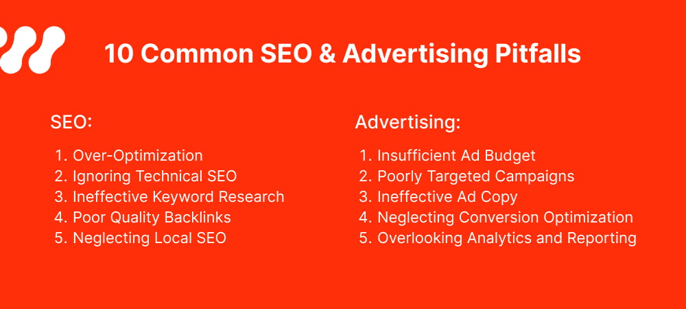 10 seo and advertising pitfalls list