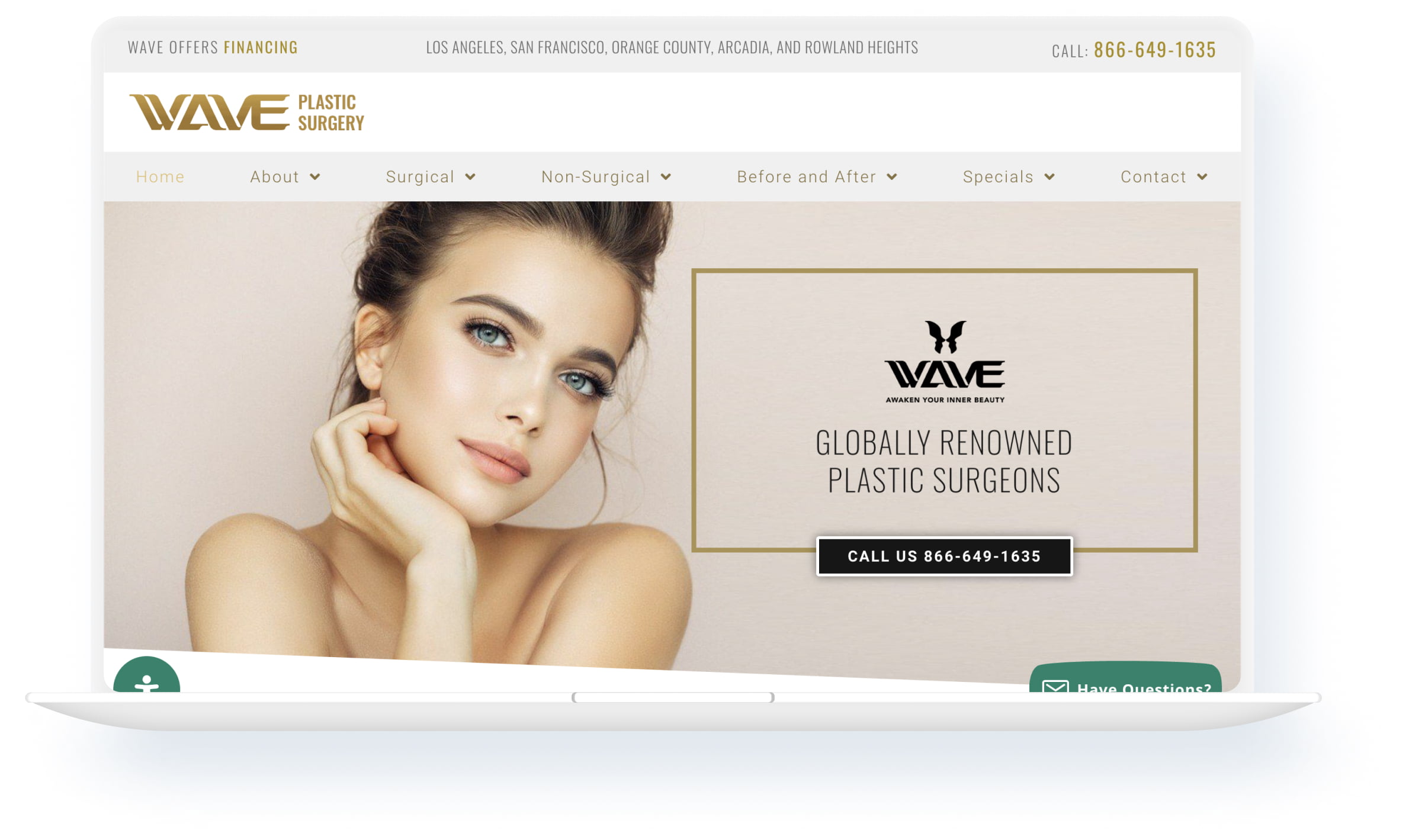 Wave Plastic Surgery - Plastic Surgery Website Design