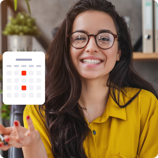 woman holding calendar