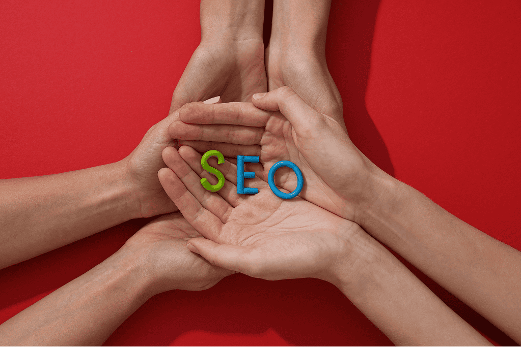 holding seo letters