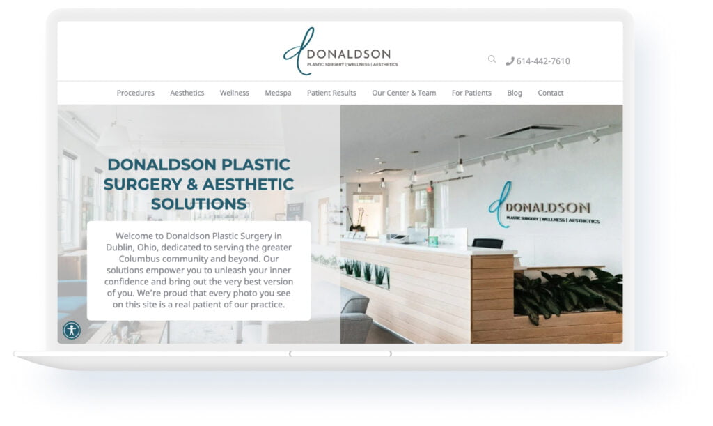 donaldson plastic surgery - plastic surgery website design