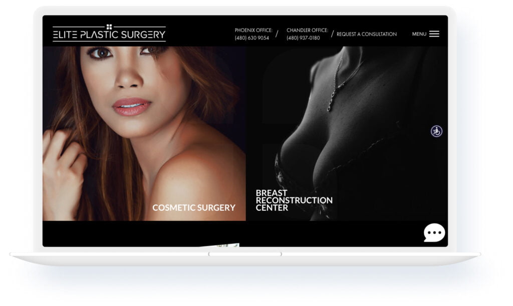 elite plastic surgery website design