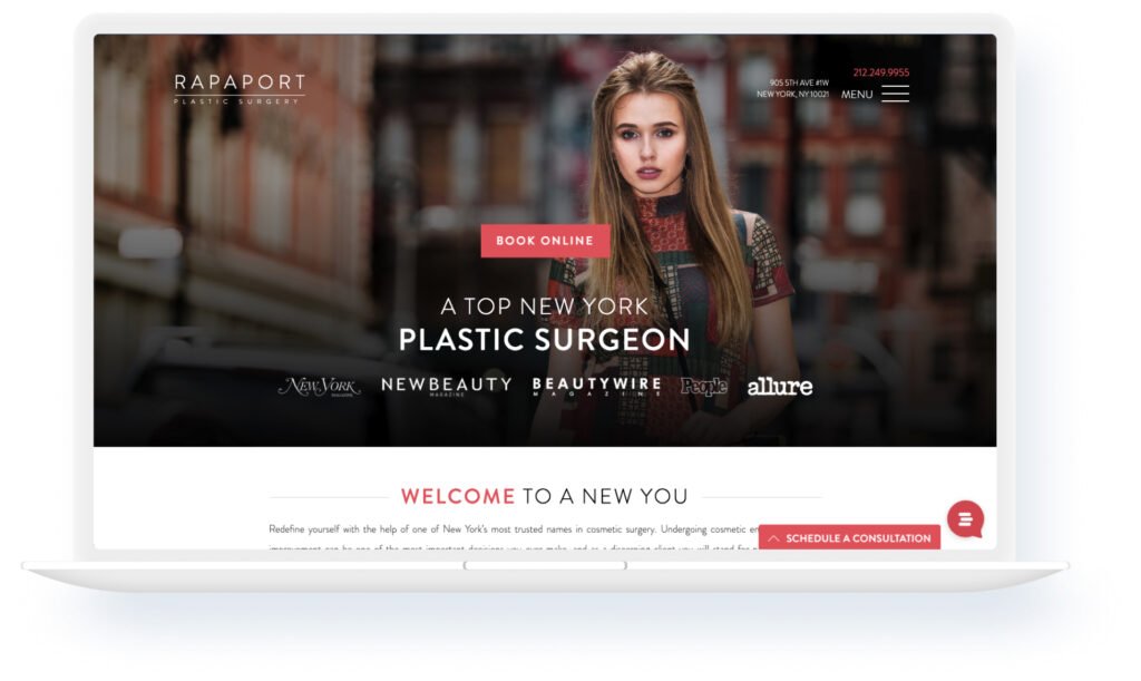 rapaport plastic surgery website design