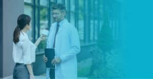 journalist interviewing a healthcare provider