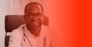 happy doctor learning about digital marketing for doctors