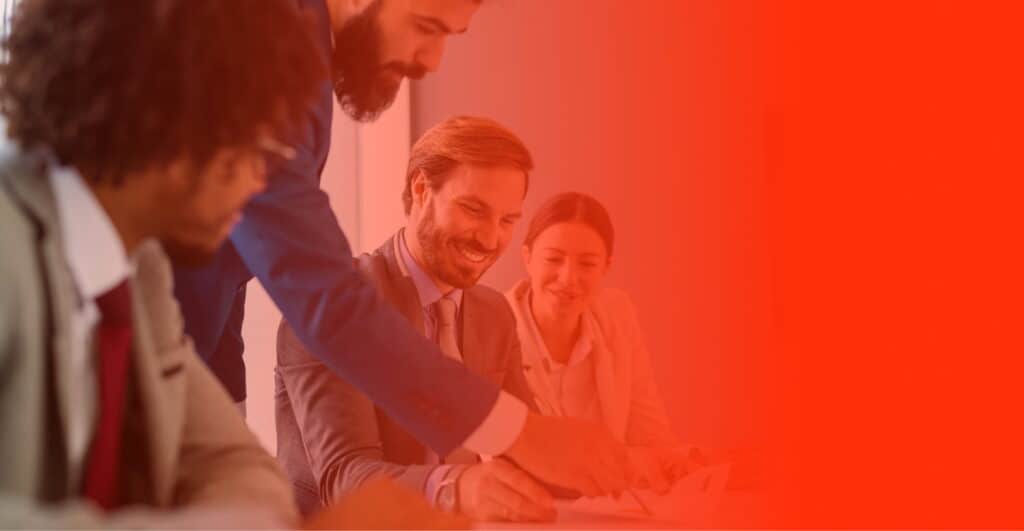 in-house marketing team working on a project