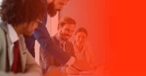 in-house marketing team working on a project