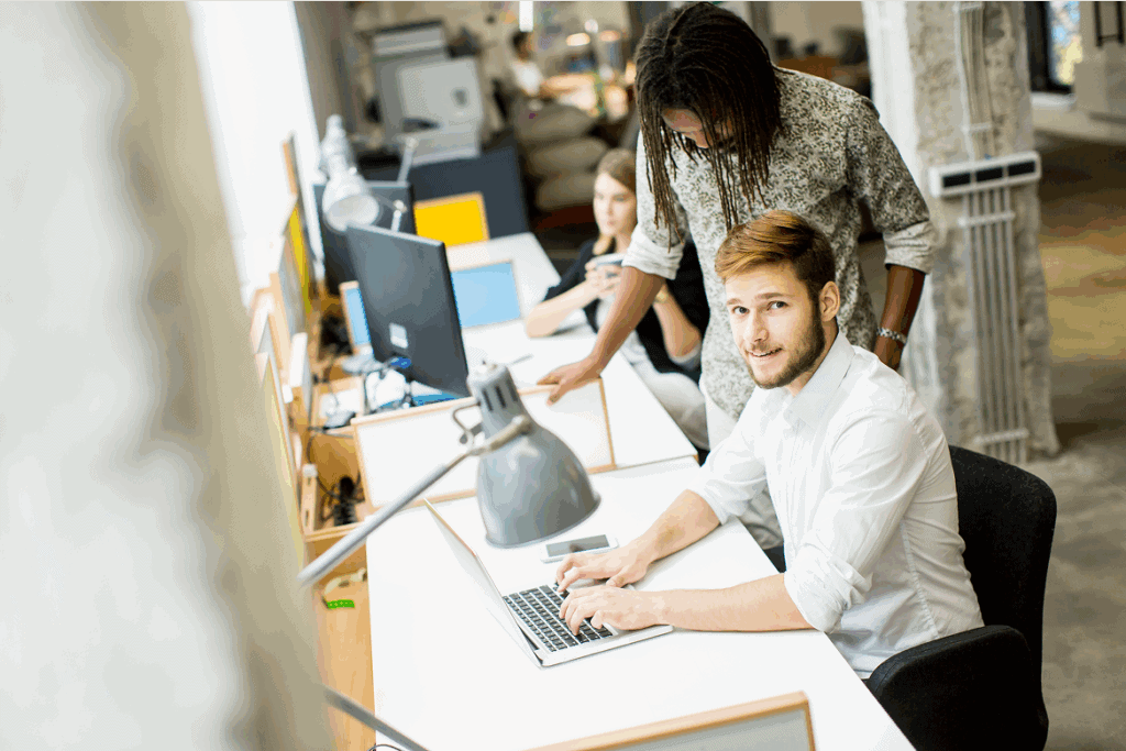 people working at the office