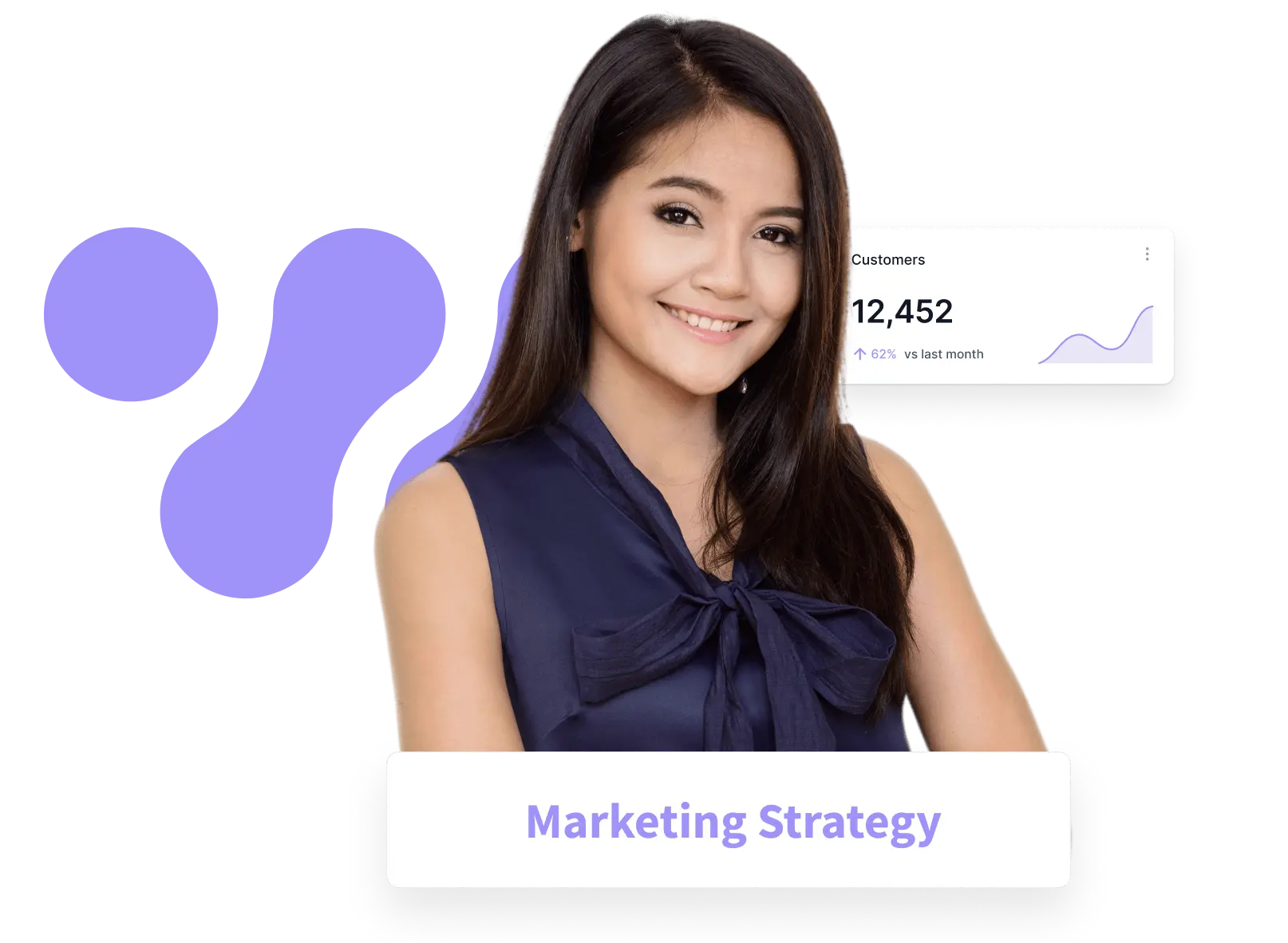 woman showcasing marketing strategy services
