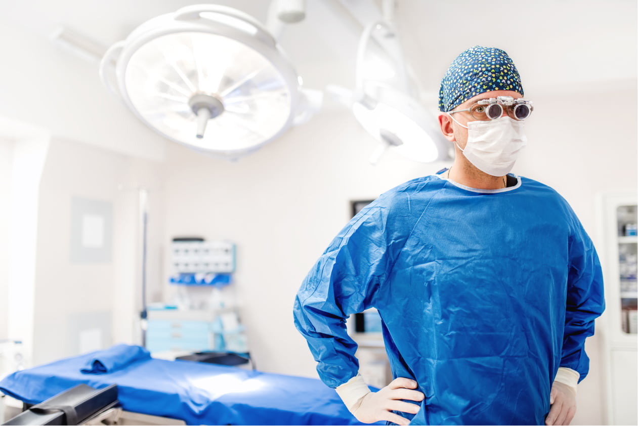 plastic surgeon in surgery room