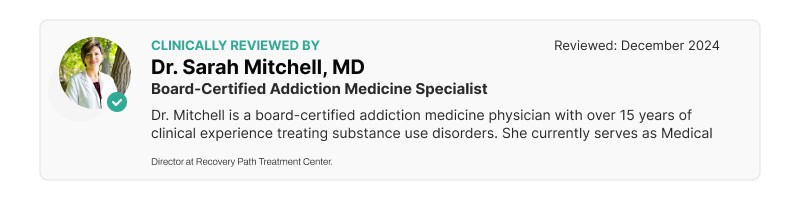 clinical review badge example for rehab service pages