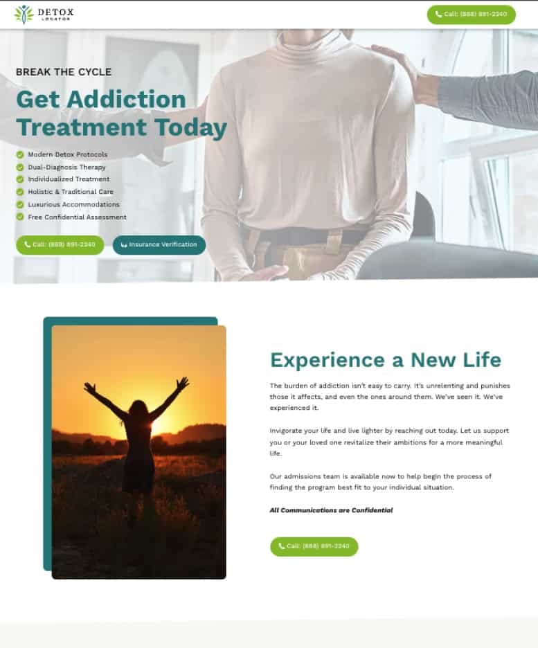 Previous Landing Page