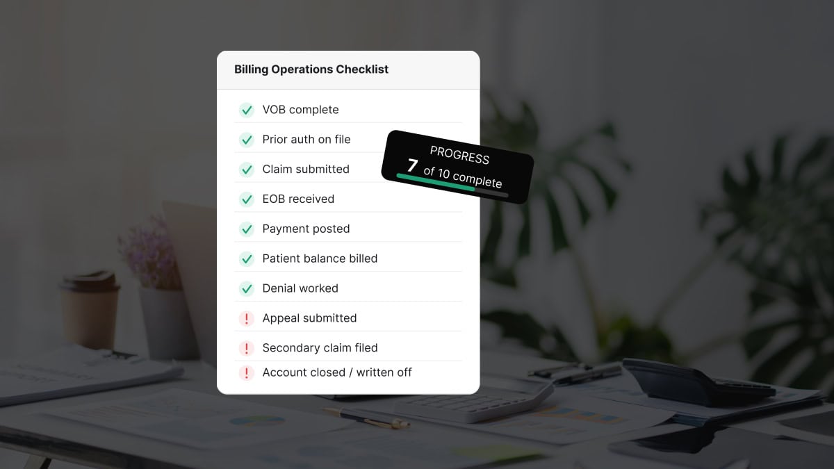 How to Build a Billing Operations Checklist for a Growing Treatment Center