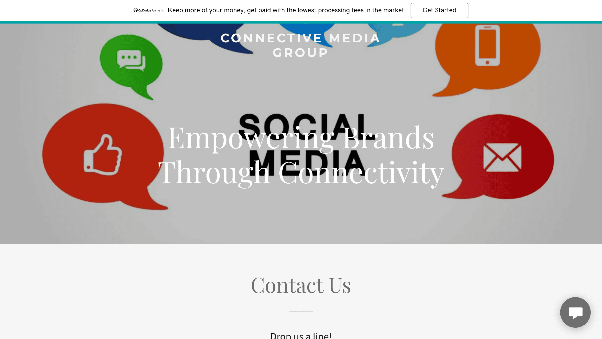 Homepage screenshot of Connective Media Group (CMG). Based in US. Connective Media Group runs paid social as part of a broader marketing program for rehab centers.