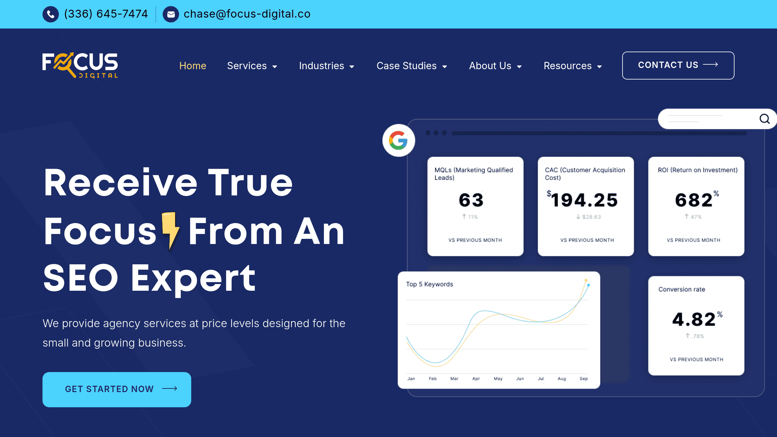 focus digital website