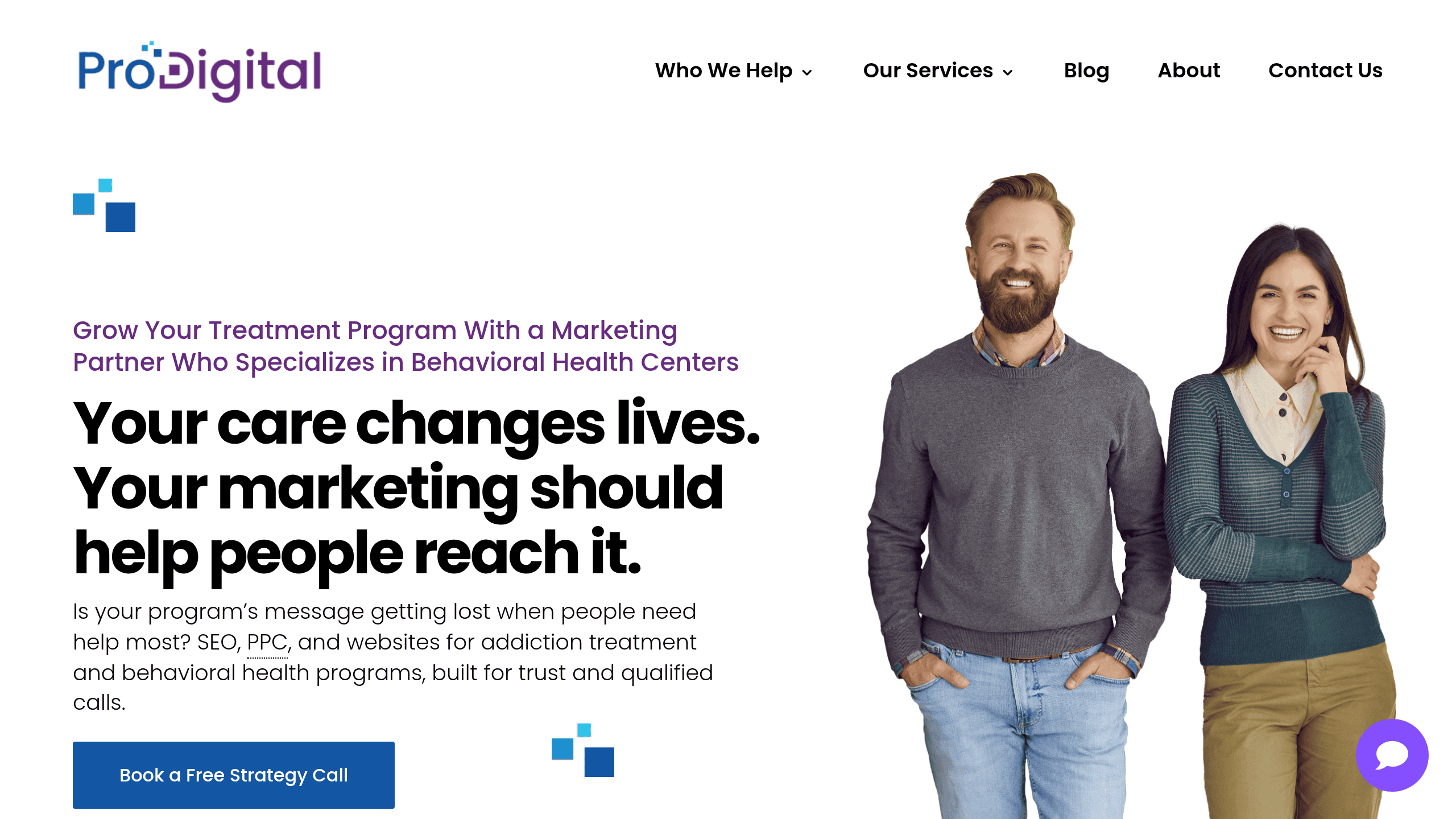 Homepage screenshot of ProDigital Healthcare. Based in US. ProDigital is a healthcare Meta marketing agency that handles HIPAA-compliant advertising on Facebook and Instagram.